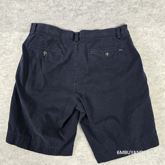 Polo Ralph Lauren Mens Classic Fit 9 Inch Chino Shorts Navy Blue Cotton Size 33 - Picture 3 of 8